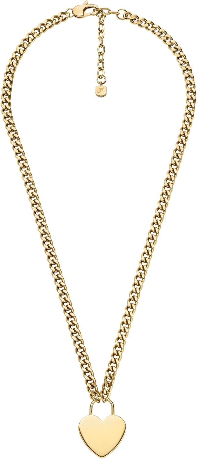 imageFossil Womens Sutton GoldTone Stainless Steel Heart Necklace