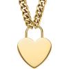Fossil Women’s Sutton Gold-Tone Stainless Steel Heart Necklace
