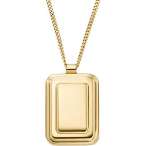 Fossil Women’s Raquel Gold-Tone Stainless Steel Pendant Necklace