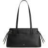 Kattee Genuine Leather Shoulder Bags for Women, Hobo Tote Handbags with Zipper Compartment for Travel(Black)