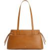 Kattee Genuine Leather Shoulder Bags for Women, Hobo Tote Handbags with Zipper Compartment for Travel(Brown)