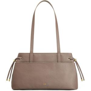 Kattee Genuine Leather Shoulder Bags for Women, Hobo Tote Handbags with Zipper Compartment for Travel(Khaki)