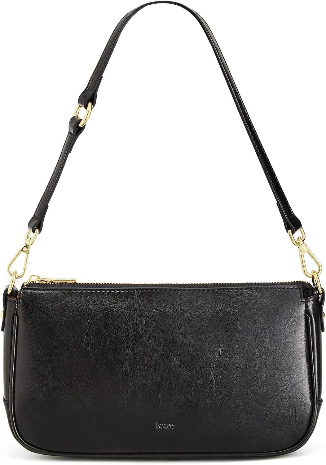 imageKattee Genuine Leather Crossbody Bags for Women Small Purses for Women Clutch Shoulder Handbags with 2 Detachable Straps and 6 Card Slots