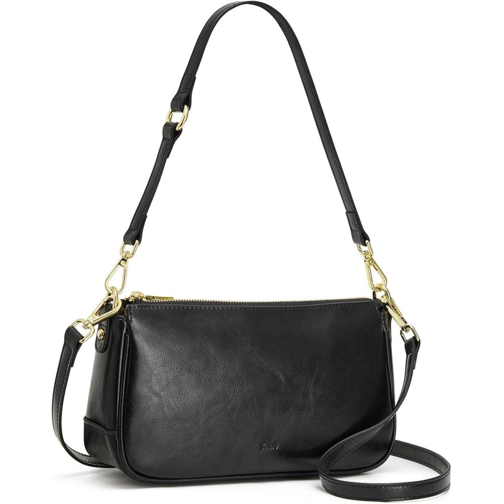 imageKattee Genuine Leather Crossbody Bags for Women Small Purses for Women Clutch Shoulder Handbags with 2 Detachable Straps and 6 Card Slots