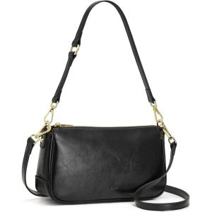 Kattee Genuine Leather Crossbody Bags for Women, Small Purses for Women, Clutch Shoulder Handbags with 2 Detachable Straps and 6 Card Slots