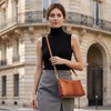 Kattee Genuine Leather Crossbody Bags for Women, Small Purse Travel | Genuine leather. Adjustable strap, versatile carry. Fits essentials. Ideal for daily, travel(Brown)