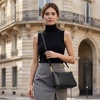 Kattee Genuine Leather Crossbody Bags for Women, Small Purse Travel | Genuine leather. Adjustable strap, versatile carry. Fits essentials. Ideal for daily, travel(Black)