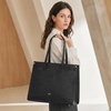 Kattee Genuine Leather Tote Bags for Women Large Work Tote with Laptop Compartment Shoulder Handbag Computer Bag Briefcase(Black)