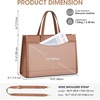Kattee Genuine Leather Tote Bags for Women Large Work Tote with Laptop Compartment Shoulder Handbag Computer Bag Briefcase(Brown)