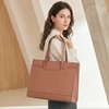 Kattee Genuine Leather Tote Bags for Women Large Work Tote with Laptop Compartment Shoulder Handbag Computer Bag Briefcase(Brown)