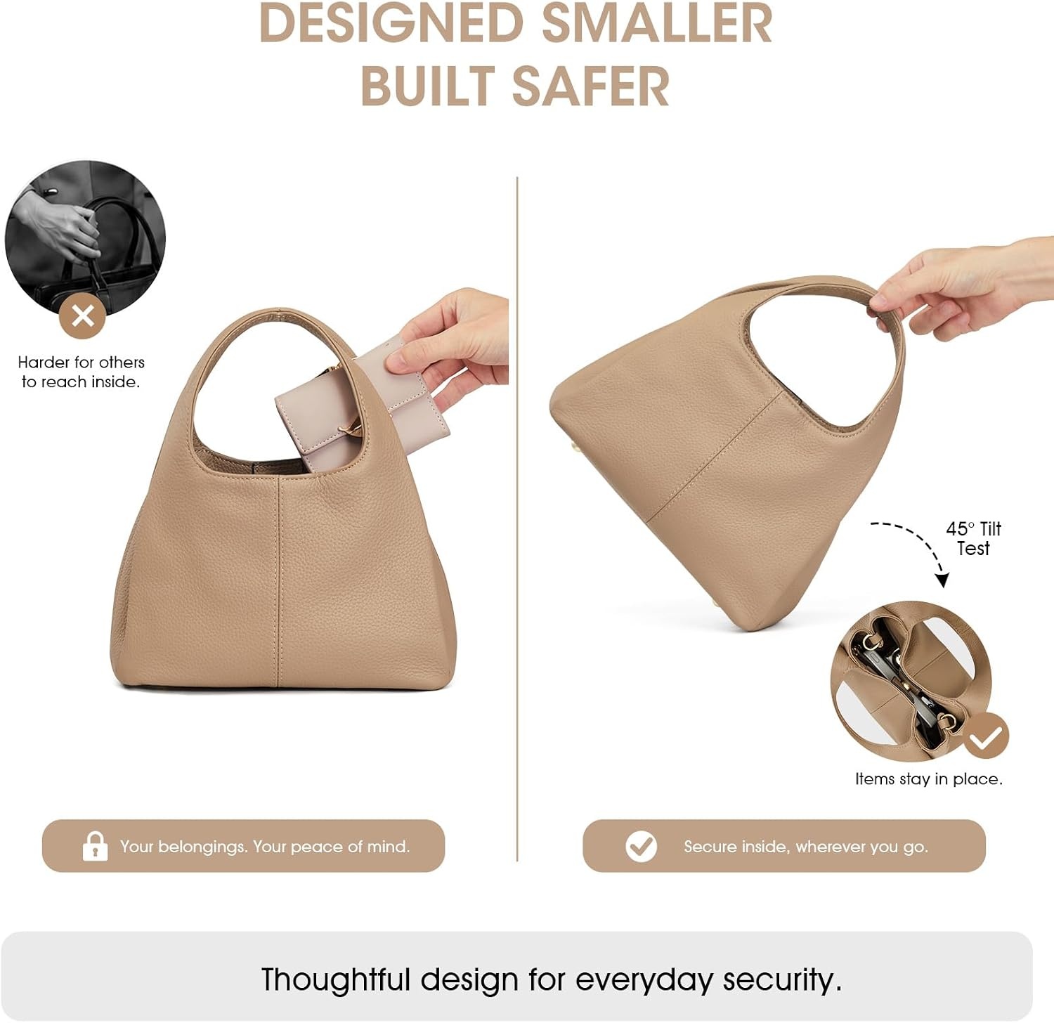 image:imageKattee Satchel Bags for Women Leather Crossbody Bags Handbag Genuine leather satchel Top handles Spacious fits daily amp travel essentials Ideal for work casualApricot
