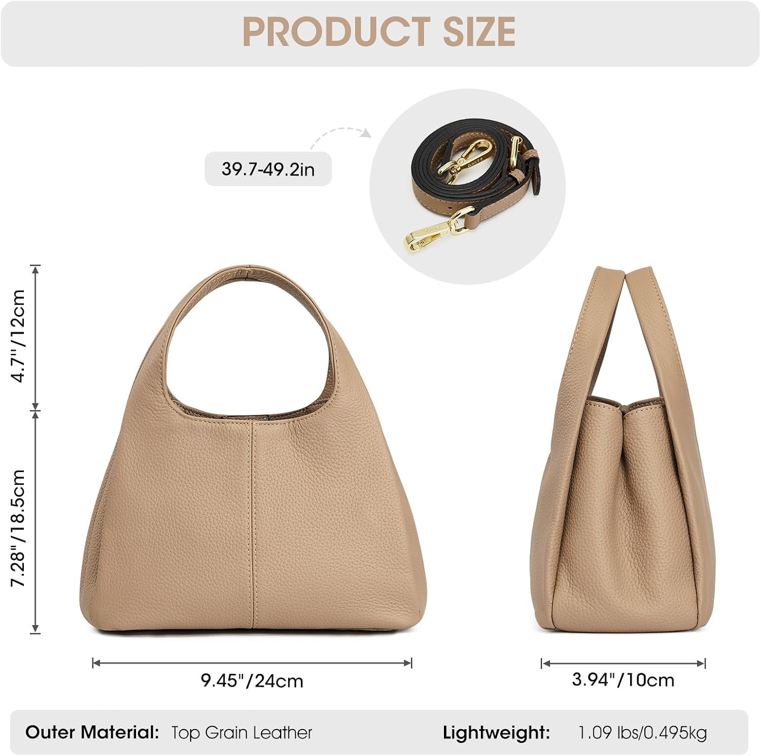 image:imageKattee Satchel Bags for Women Leather Crossbody Bags Handbag Genuine leather satchel Top handles Spacious fits daily amp travel essentials Ideal for work casualApricot