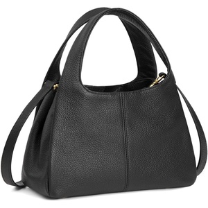 Kattee Satchel Bags for Women Leather Crossbody Bags Handbag | Genuine leather satchel. Top handles. Spacious fits daily & travel essentials. Ideal for work, casual(Black)