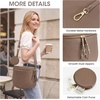 Kattee Leather Crossbody Bum Bag for Women with Coin Purse | Top grain pebbled leather with a detachable coin purse, roomy storage, 5 pockets in total and an adjustable strap.(Khaki)