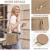 Kattee Leather Crossbody Bum Bag for Women with Coin Purse | Top grain pebbled leather with a detachable coin purse, roomy storage, 5 pockets in total and an adjustable strap.(Apricot)