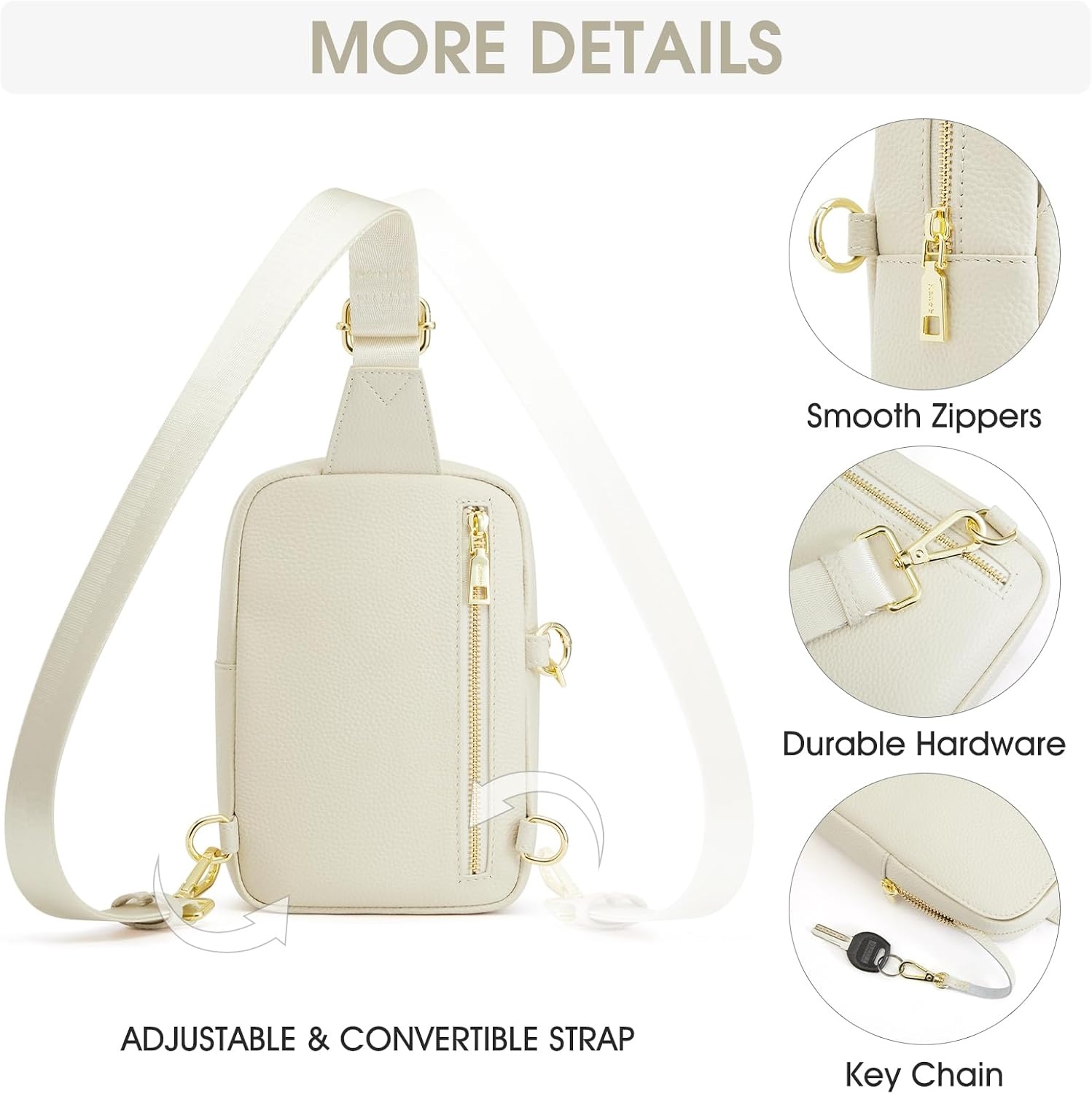 image:imageKattee Sling Bag for Women Small Crossbody Bags with RFID BlockingBeige