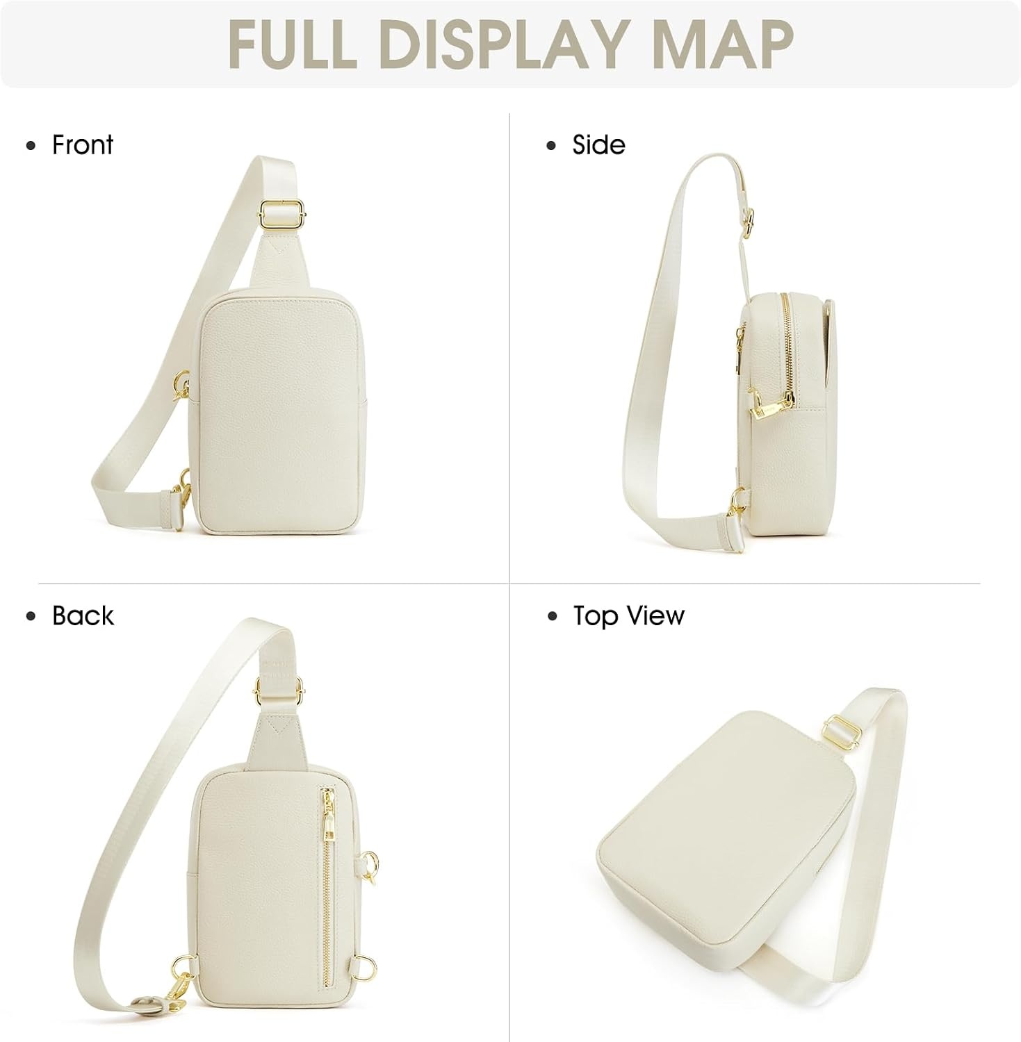 image:imageKattee Sling Bag for Women Small Crossbody Bags with RFID BlockingBeige