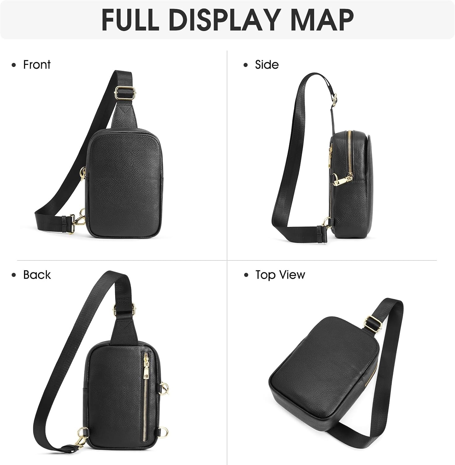 image:imageKattee Sling Bag for Women Small Crossbody Bags with RFID BlockingBlack