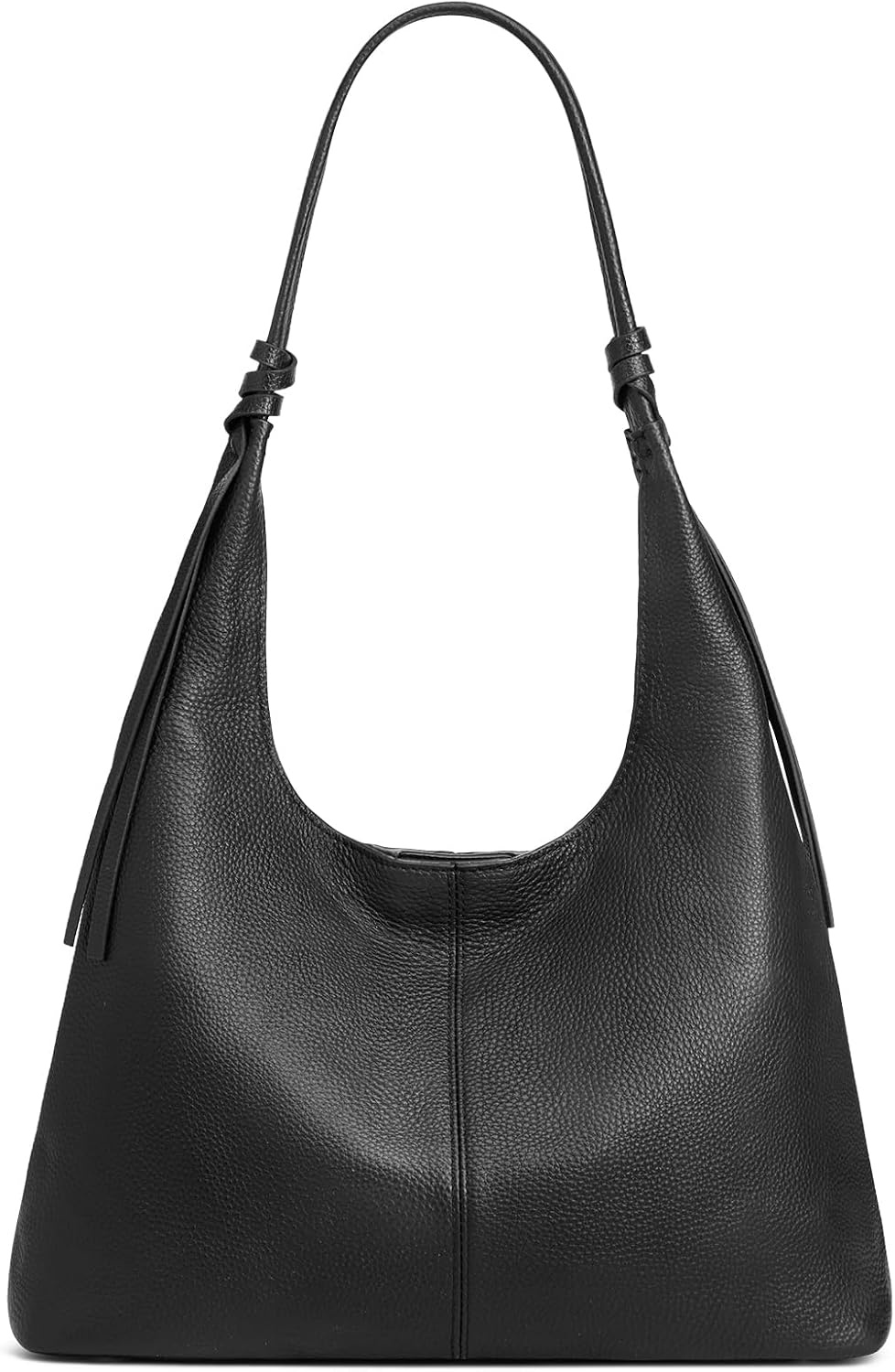 image:imageKattee Genuine Leather Shoulder Bag for Women Slouchy Hobo BagsBlack