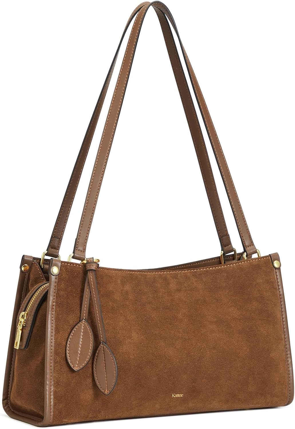 image:imageKattee Suede Leather Shoulder Bag for Women Trendy Tote Bag WorkCoffee