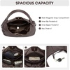 Kattee Genuine Leather Shoulder Bag for Women, Slouchy Hobo Bags(Coffee)