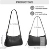 Kattee Small Shoulder Bag for Women Crescent Leather Purse Handbag(Black)