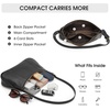 Kattee Small Shoulder Bag for Women Crescent Leather Purse Handbag(Black)