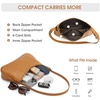 Kattee Small Shoulder Bag for Women Crescent Leather Purse Handbag(Brown)