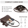Kattee Small Shoulder Bag for Women Crescent Leather Purse Handbag(Coffee)