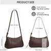 Kattee Small Shoulder Bag for Women Crescent Leather Purse Handbag(Coffee)