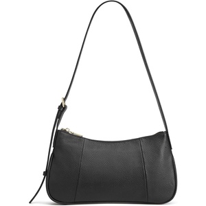 Kattee Small Shoulder Bag for Women Crescent Leather Purse Handbag(Black)