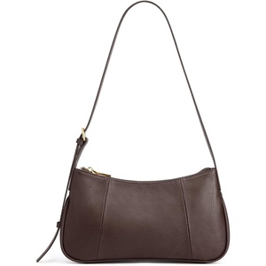 Kattee Small Shoulder Bag for Women Crescent Leather Purse Handbag(Coffee)