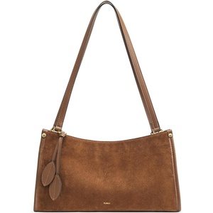 Kattee Suede Leather Shoulder Bag for Women Trendy Tote Bag Work(Coffee)