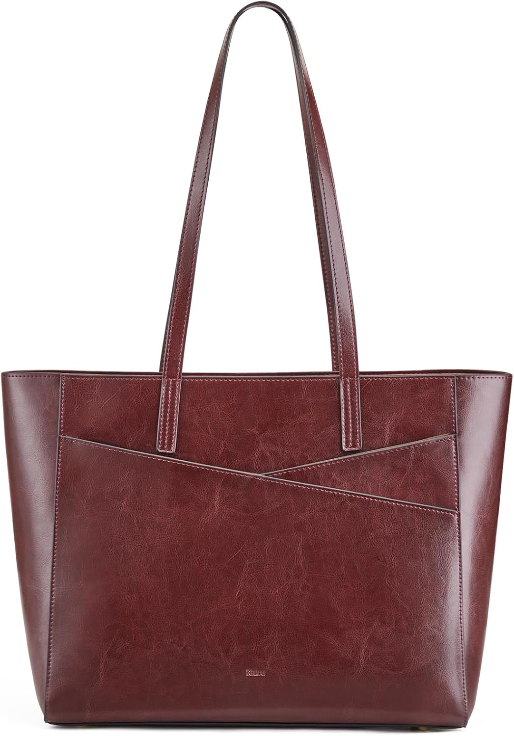 image:imageKattee Leather Travel Tote Bag for WomenRed