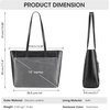 Kattee Leather Travel Tote Bag for Women(Black)