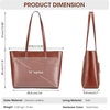Kattee Leather Travel Tote Bag for Women(Dark Brown)
