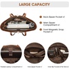Kattee Leather Travel Tote Bag for Women(Light Brown)