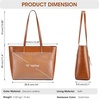Kattee Leather Travel Tote Bag for Women(Light Brown)