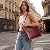 Kattee Leather Travel Tote Bag for Women(Red)