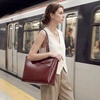 Kattee Leather Travel Tote Bag for Women(Red)