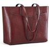 Kattee Leather Travel Tote Bag for Women(Red)