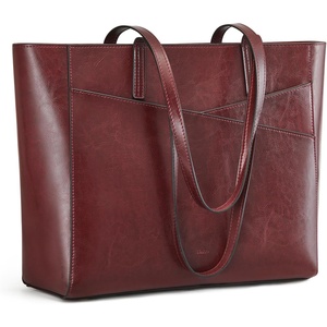 Kattee Leather Travel Tote Bag for Women(Red)