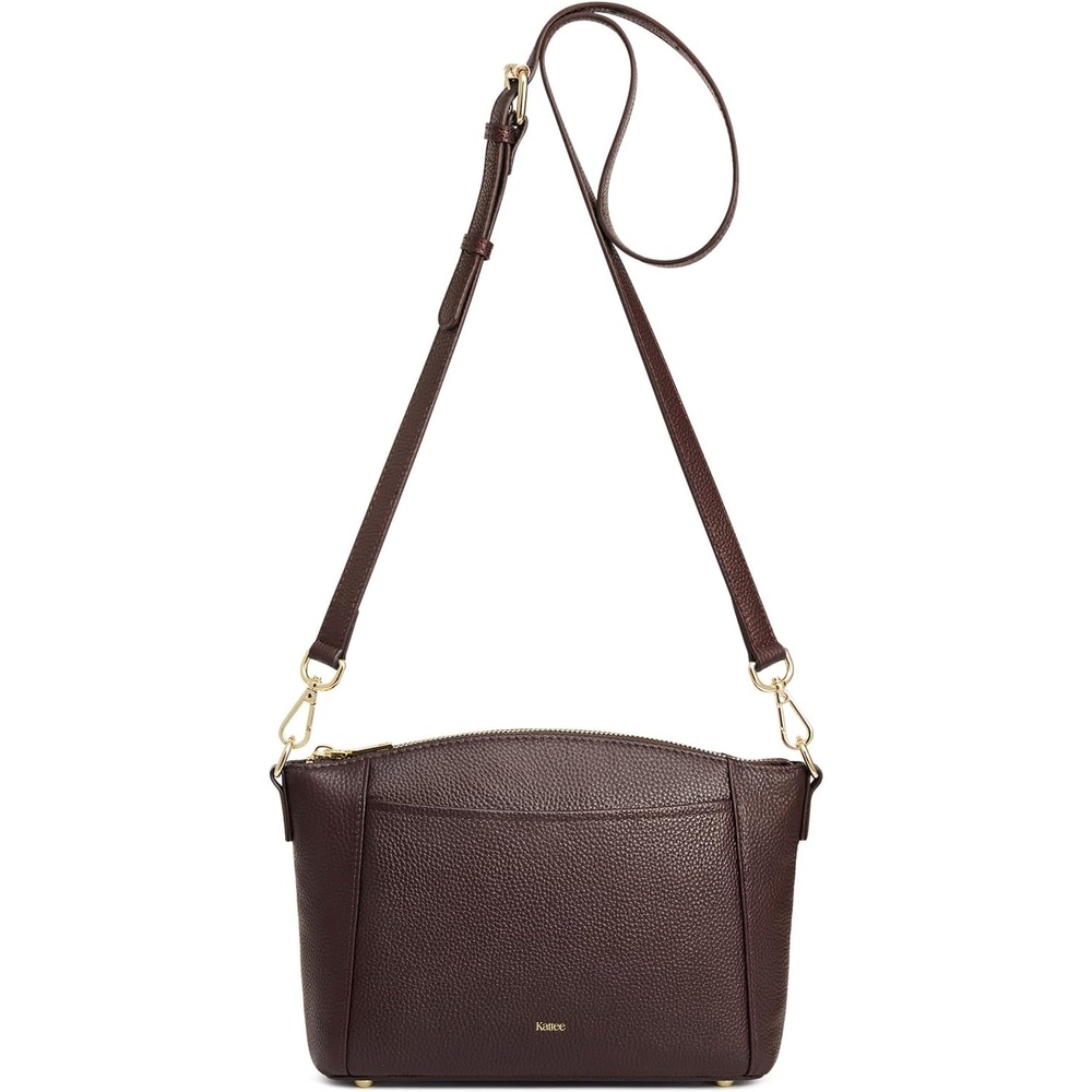 image:imageKattee Leather Crossbody Bags for Women Travel Small Purse RFID BagCoffee