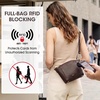 Kattee Leather Crossbody Bags for Women Travel Small Purse RFID Bag(Coffee)