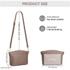 Kattee Leather Crossbody Bags for Women Travel Small Purse RFID Bag(Khaki)